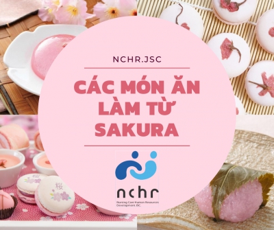 NHỮNG MÓN ĂN ĐƯỢC LÀM TỪ HOA ANH ĐÀO VÀO MÙA XUÂN Ở NHẬT BẢN